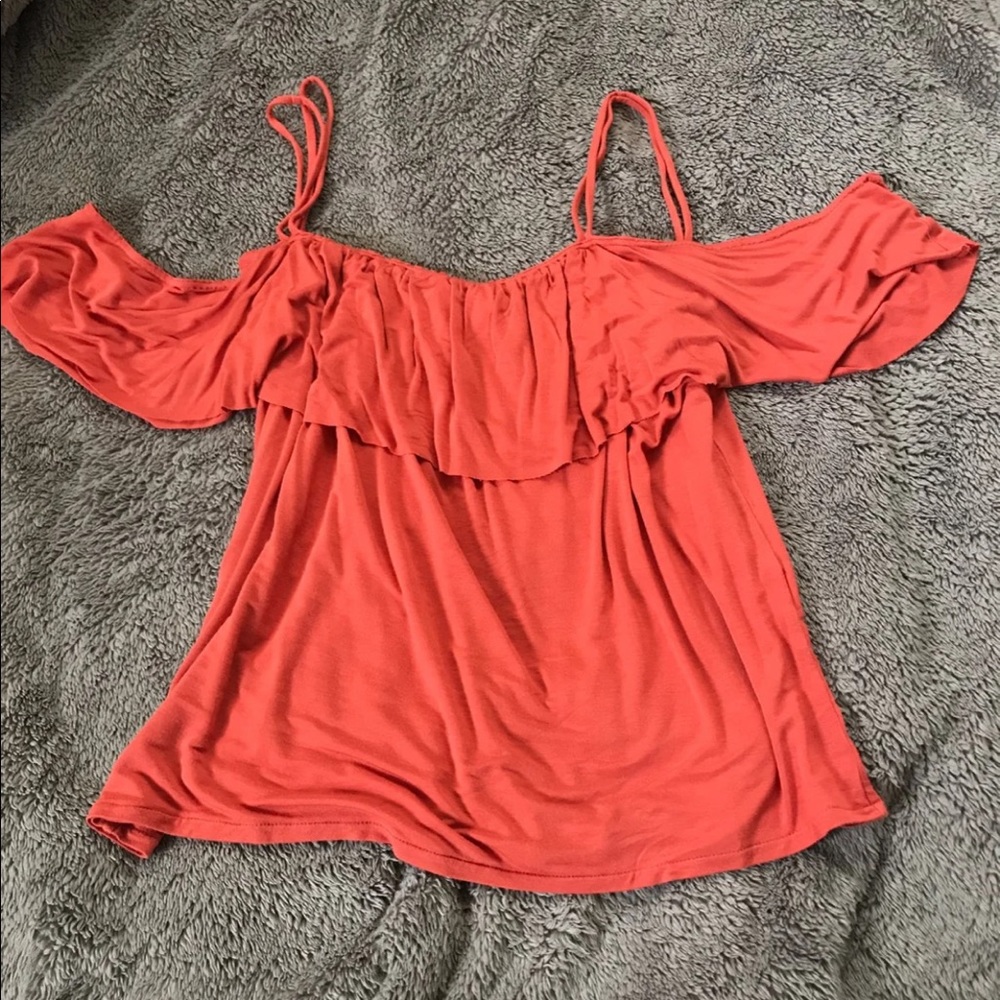 Tank top with off the shoulder detail